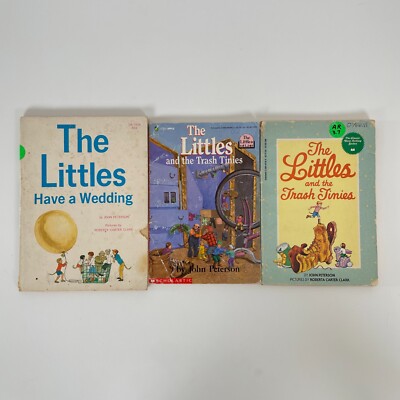 Vintage Book Lot THE LITTLES & Trash Tinies John Peterson Kids Children's Series