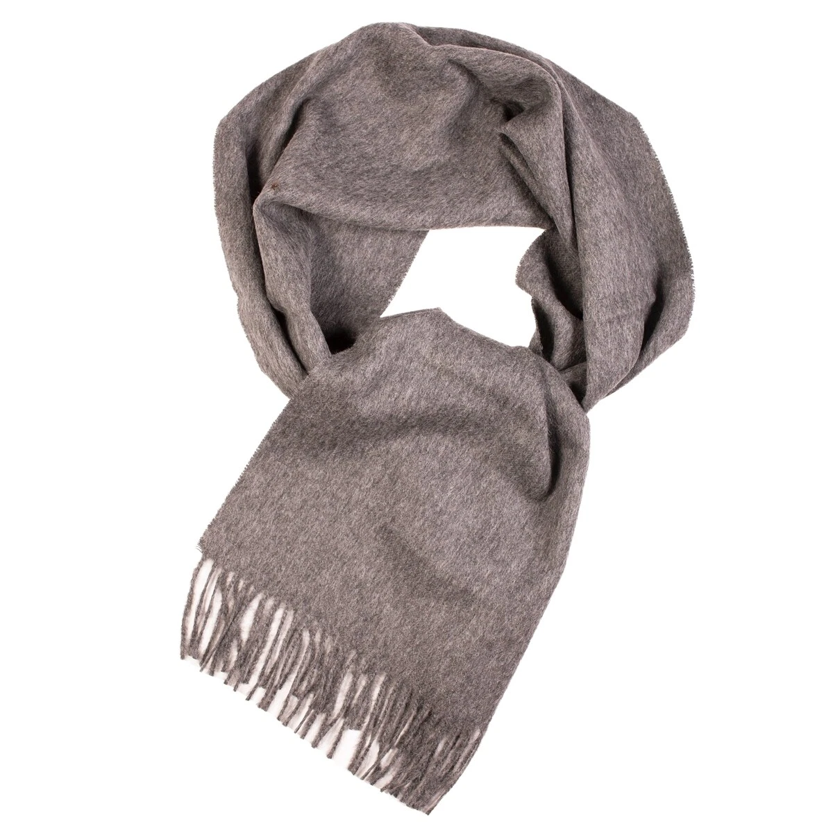 Grey Alpaca Wool Scarf Soft Warm Winter Scarf Natural Fiber Unisex Cozy Gift