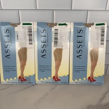 Assets By Sara Blakely Hi-Waist Mid-Thigh Shaper Womens 3 Nude Lot 3 Spanx