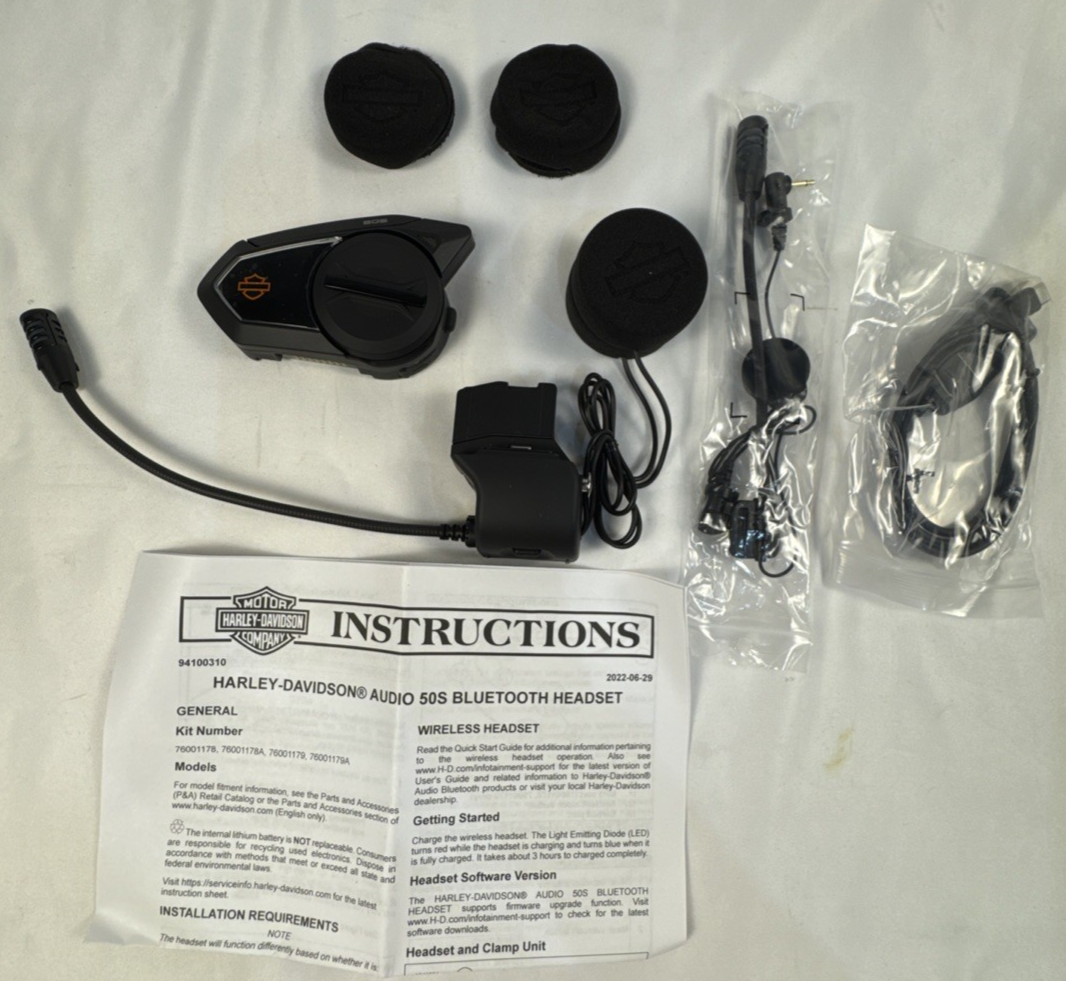 2014 Harley-Davidson Touring Audio 50S Bluetooth Headset - Single