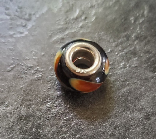 Sterling Silver  MURANO GLASS    Charm   B7