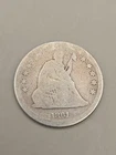 1861 Seated Liberty Silver Quarter 25c