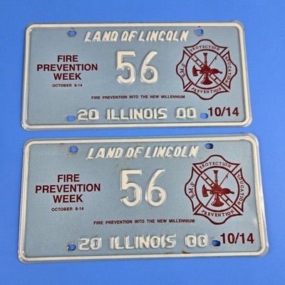 2000 Illinois Firefighters Special Event License ''FIRE PREVENTION WEEK'' L2