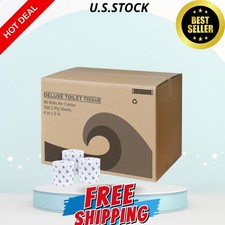 96-Roll Bulk 2-Ply Toilet Paper, Septic-Safe, 500 Sheets/Roll, White (4" x 3")