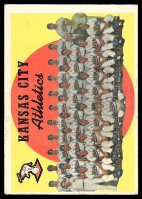 1959 Topps #172 Athletics Team Card / Third Series Checklist: 177-264