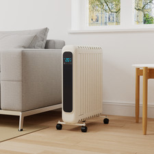 electriQ 2400W Smart WiFi Oil Free Portable Radiator with Thermostat  ECH24LEDWW