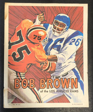 Bob Brown 1970 Topps Football Poster Insert #24 Los Angeles Rams