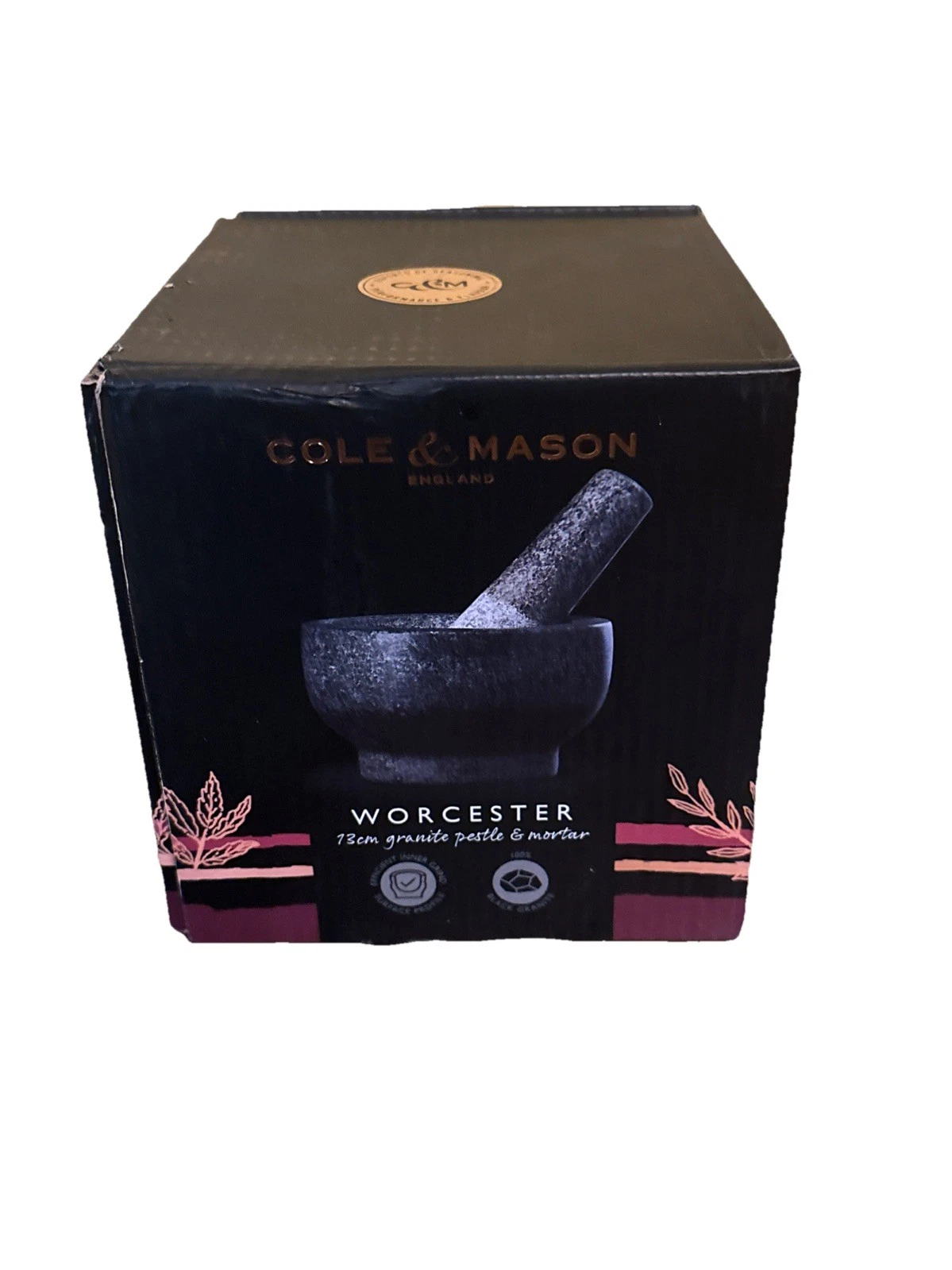 NOB Cole & Mason Worcester 13cm Granite Mortar & Pestle Set
Opens in a new window or tab