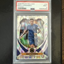 2025 Panini Prizm Club World Cup - Enzo Fernandez #68 Silver Seismic Chelsea