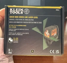 Klein Tools 93MCLG Green Mini Cross-Line Self-Leveling Laser Level, 50-Foot, NEW