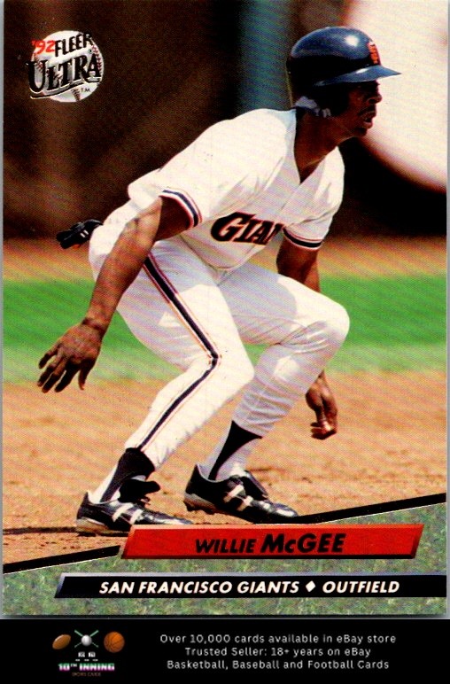 1992 Ultra BASEBALL #294 Willie McGee