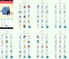 Pokémon Acc Go - Lvl40 - 54 Shiny - 41 Legendary