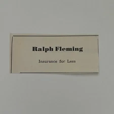 Ralph Fleming Insurance For Less 1950 Paoli Indiana Ad SAH1-S26