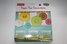 Fisher-Price Animals of Rainforest Paper Fan Decorations Wall Decor Baby Nursery