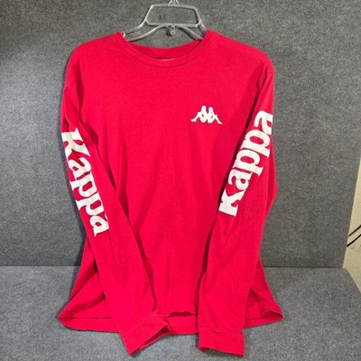 Kappa Red Long Sleeve Pullover Sleeve Logo Men's Size Large