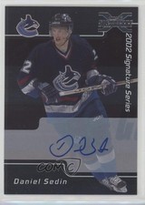 2002-03 ITG Be A Player Signature Series 2001-02 Buybacks Daniel Sedin Auto 1pc9