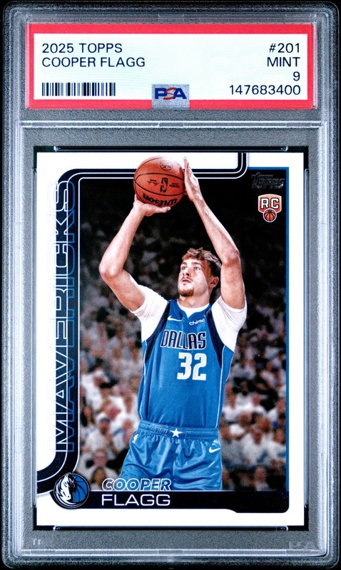 147683400 Cooper Flagg 2025 Topps #201 Rookie RC PSA 9