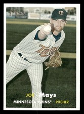 2006 Topps Heritage #27 Joe Mays Card Minnesota Twins