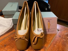 C.Paravano Women's Brown Tan Ballet Leather Flats Shoes Size 38