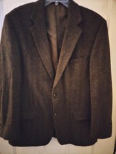 Men s Cricketeer Tweed Wool Suit Coat Brown/Tan Size Large