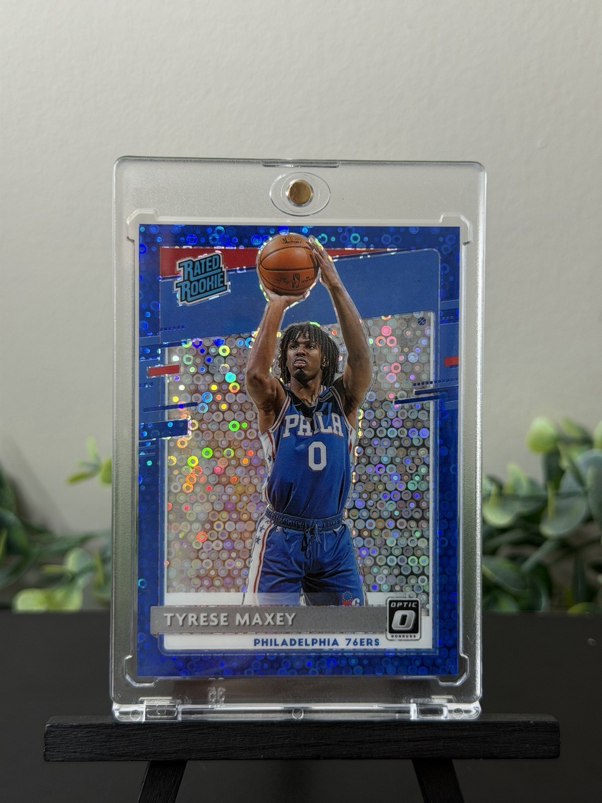 2020-21 Panini Donruss Optic Rated Rookie Tyrese Maxey #171 Fast Break Blue /50