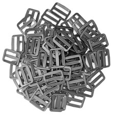 200pcs 1 inch Plastic Tri-Glide Slides Buckles,Adjustable Webbing Strap Trigl...