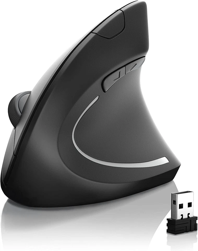 Wireless Vertical Ergonomic USB Mouse - Optical Model without cable  - Image 2 of 4