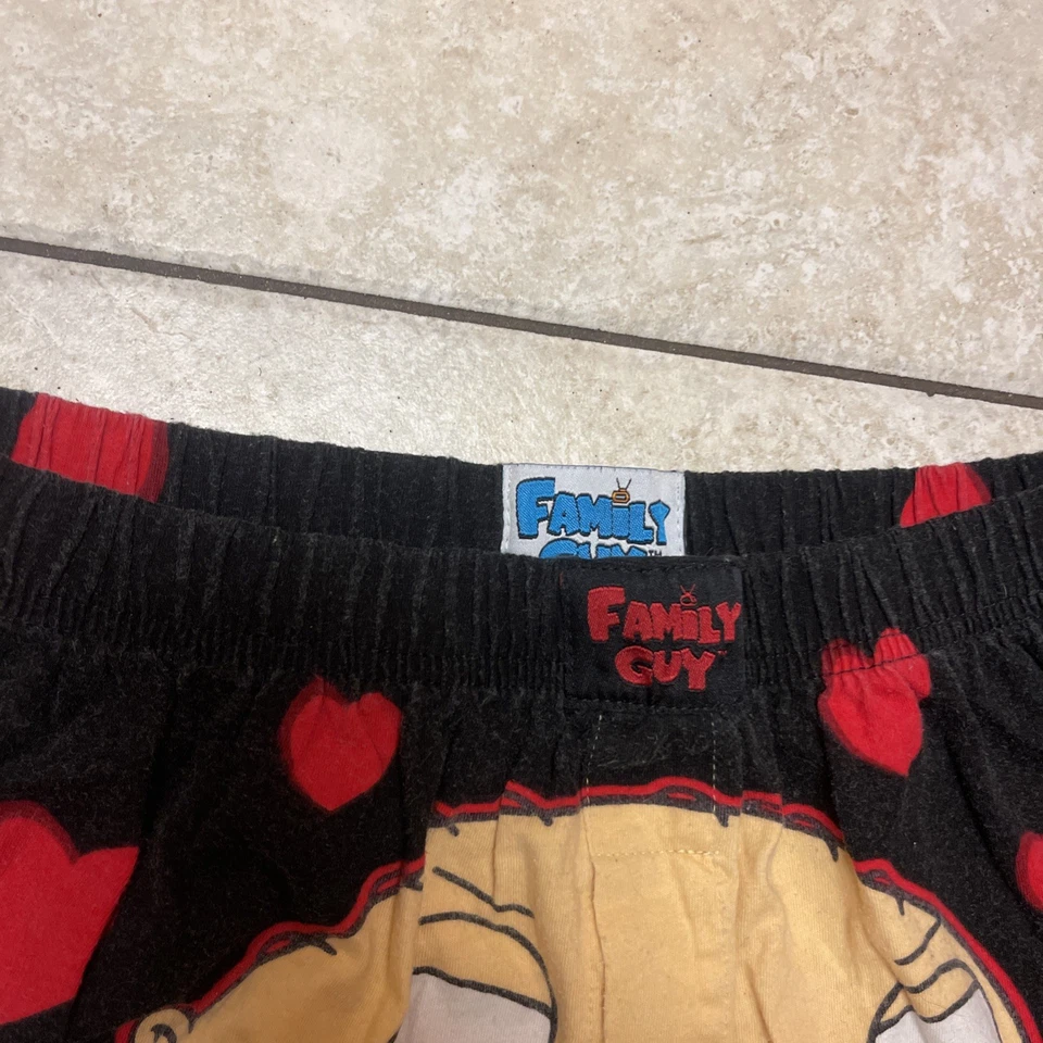 Pantalones Cortos de Salón Stewie San Valentín 2007 De Colección Y2K Family Guy Pequeños 28-30 Boxers Foto 2 de 4