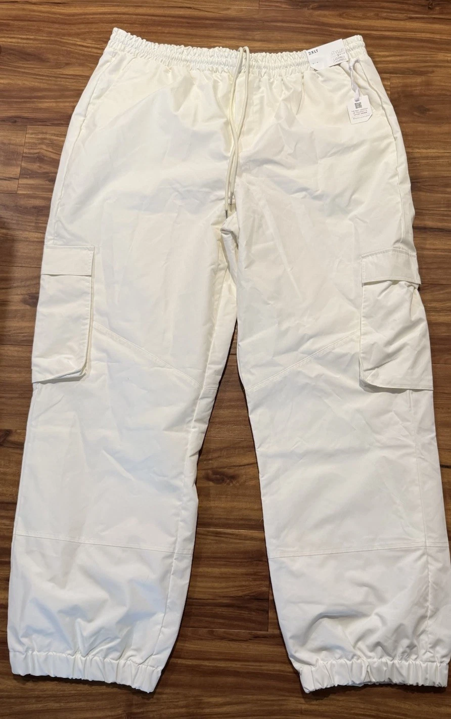 Stylus Ladarius Campbell Cargo Pants Men Adjustable Stretch Color Ivory Medium
