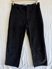 Frank  Eileen Kinsale Cotton Pants Black SZ 8 Crop Trouser Raw Hem Made In USA