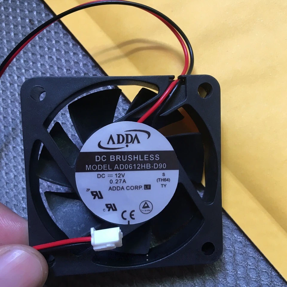 1PCS ADDA AD0612HB-D90 60*60*15MM DC12V 0.27A 6CM Double Ball Cooling Fan# - Image 3 of 3