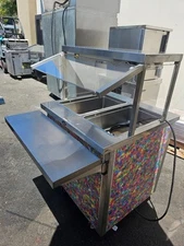 Randell RAN HTD-2 Mobile Hot Food Counter 30"x30"x52"h Sneeze Guard Works Good
