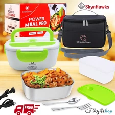 Portable Electric Heating Lunch Box 12V/24V/110V for Car Work Picnic CosmiCooks