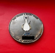 Brand New Unactivated Trackable Blue Footed Booby Geocoin In Plastic Case