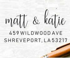 Custom Self-Inking Stamp - Personal Name  Address - 1x2.5" - Ideal for Office
