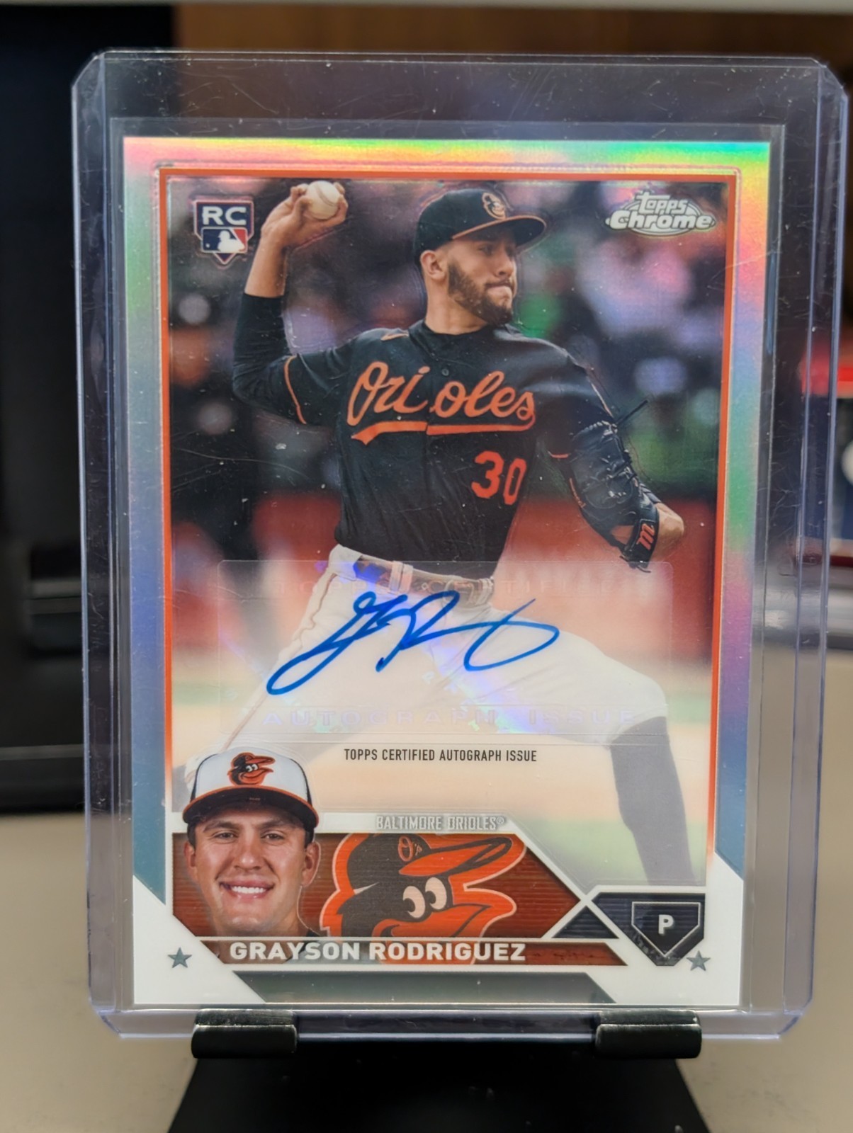 2023 Topps Chrome RC Grayson Rodriguez Auto Refractor /499 Orioles
