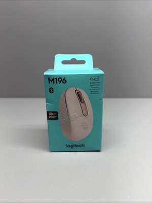 Logitech M196 Lightweight Bluetooth Wireless Optical Mouse Pink/Rose Compact New