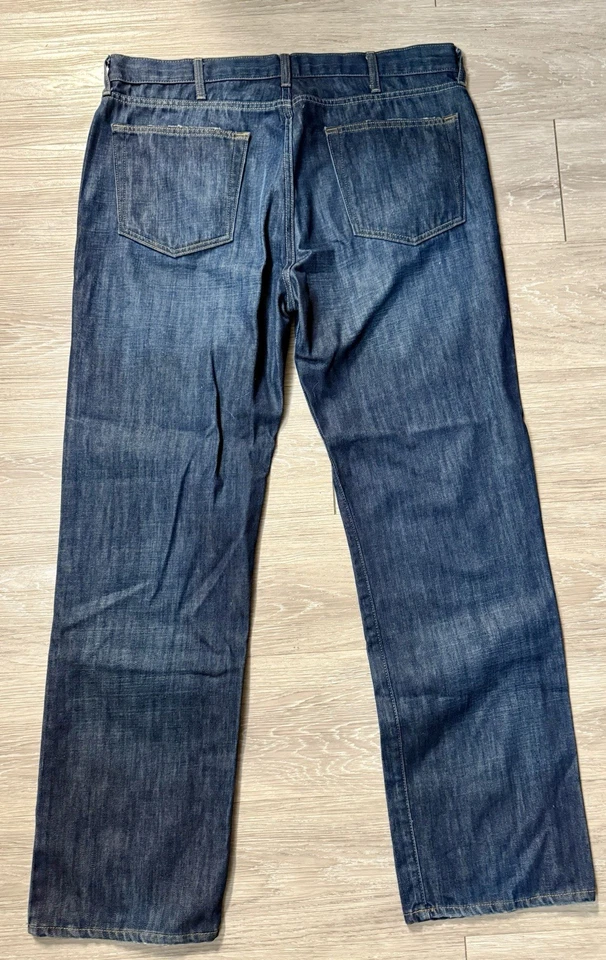 Daniel Cremieux Jeans Mens 38x32 Blue Denim Straight Leg Regular Fit Distressed - Image 2 of 4