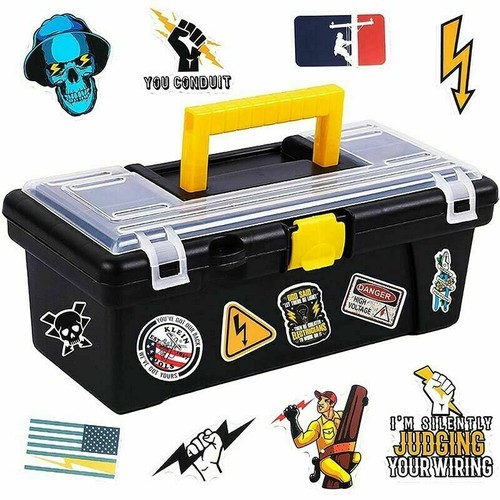 100 Hard Hat Helmet Stickers Funny Construction Welder Toolbox Electrician Union - Picture 11 of 12