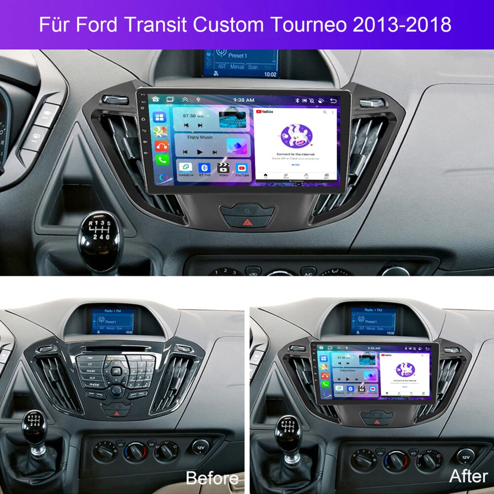 2+64GB ANDROID 15 AUTORADIO GPS Carplay DSP BT Für Ford Transit Custom 2013-2018 - Bild 4 von 4