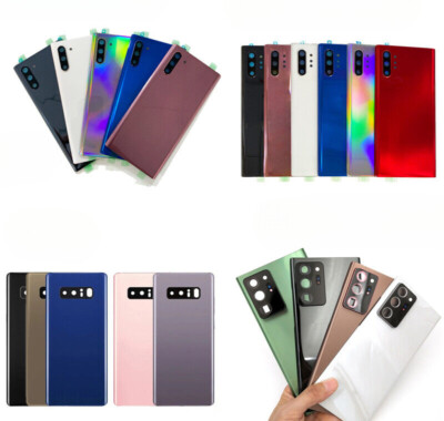 Battery Back Glass Cover w/Camera Lens For Samsung Galaxy Note8 Note9 10 20 