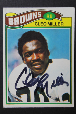 Cleo Miller Cleveland Browns Autographed Signed 1977 Topps #92