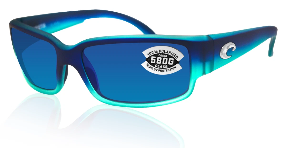 Costa Del Mar Caballito Caribbean Fade Frame Blue Mirror 580 Glass Lens