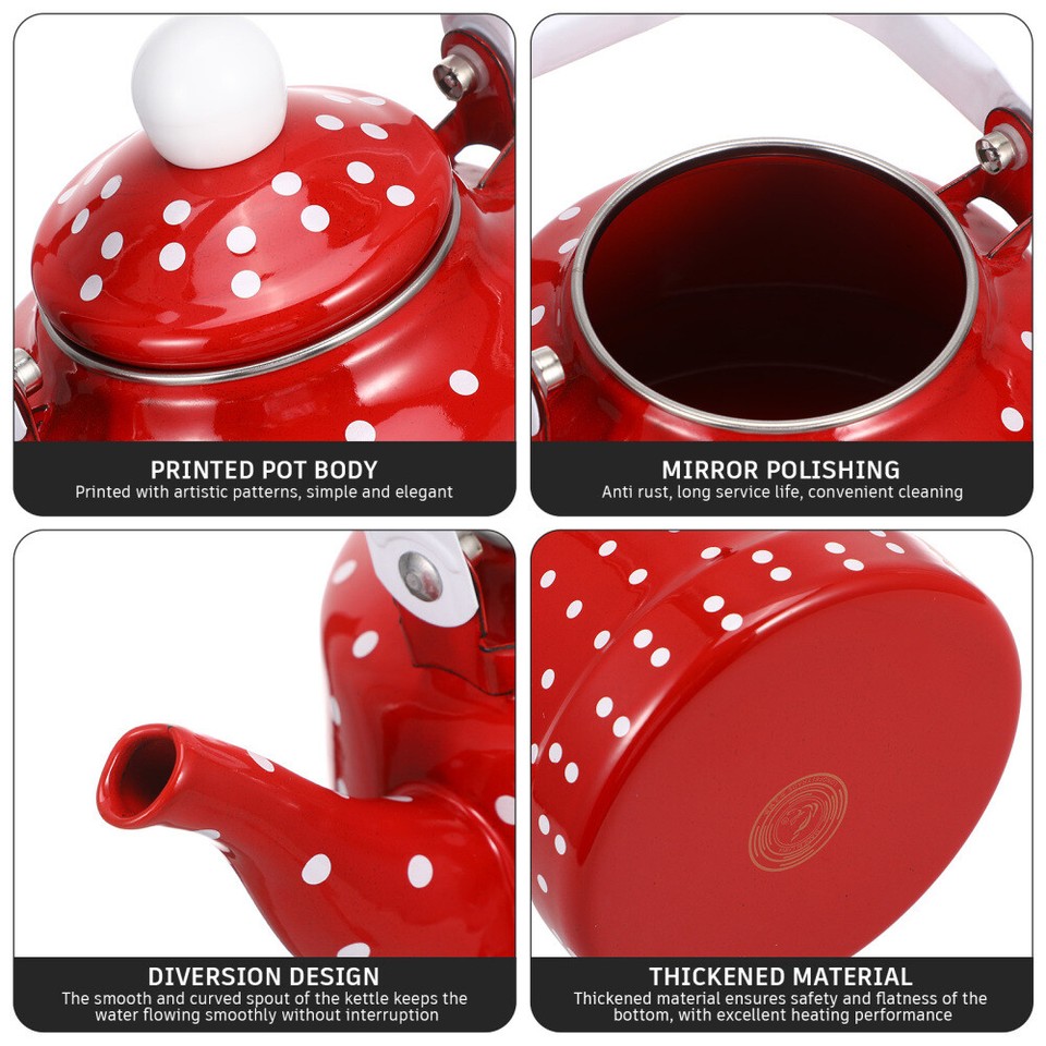 Vintage Stovetop Kettle Gifts for Tea Lovers Enamel Teapot Highgrade