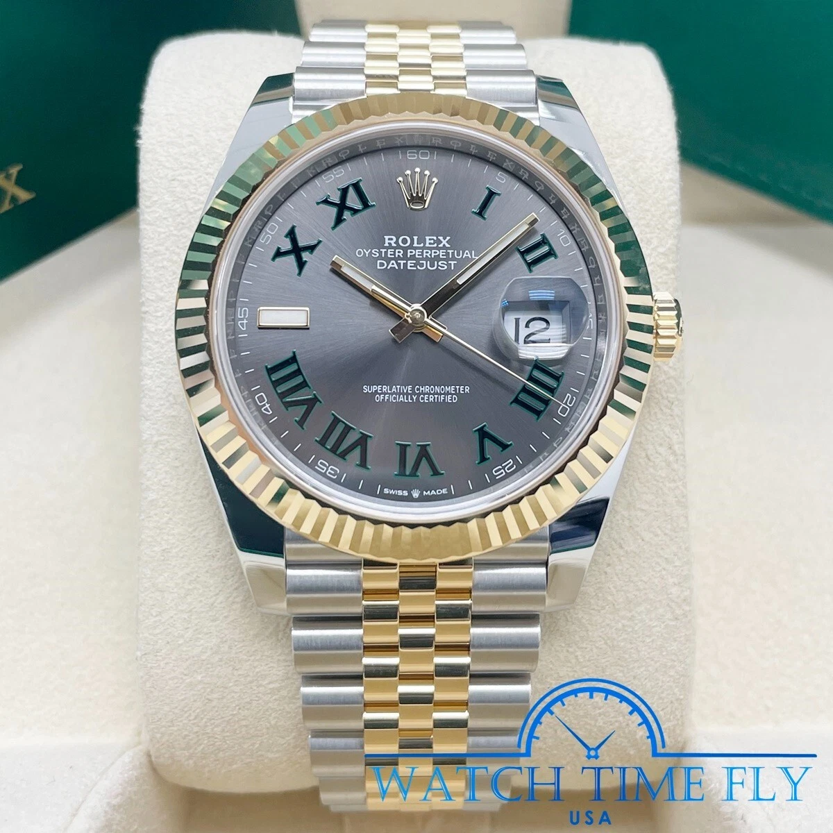 Datejust green clearance roman