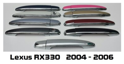 Custom Black OR Chrome Door Handle Overlays 2004-2006 Lexus RX330 YOU PICK CLR