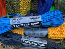 Atwood Rope MFG Tactical Cord (275lb/125kg) 30m Made in USA, Various Colours