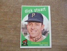 1959 TOPPS DICK STUART #357 ROOKIE CARD PITTSBURGH PIRATES HIGHER GRADE NICE!. rookie card picture