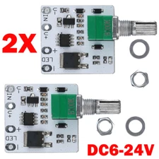 2pc DC6-24V LED Mini Dimmer Constant Voltage Modules Stepless Knob Potentiometer