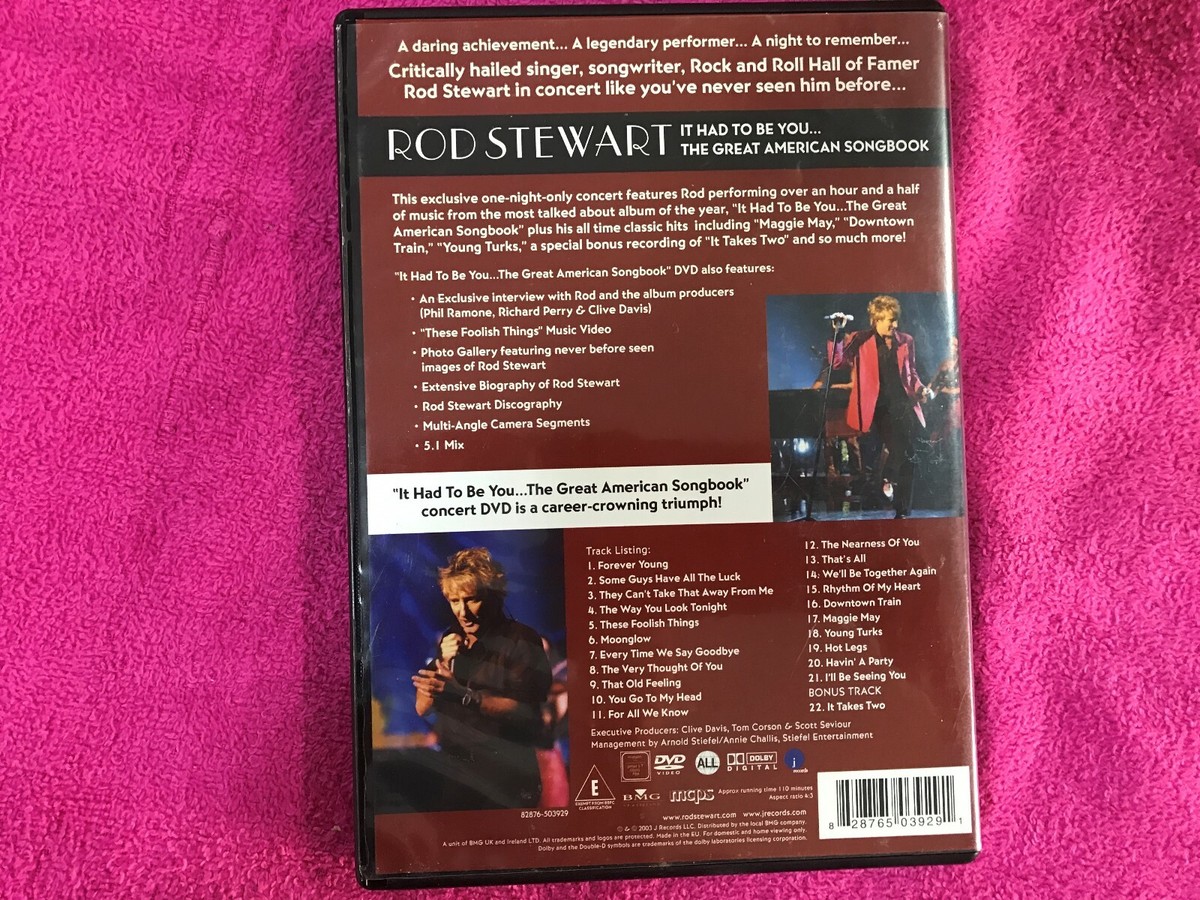 Rod Stewart DVD It Had To Be You  The Great American Songbook